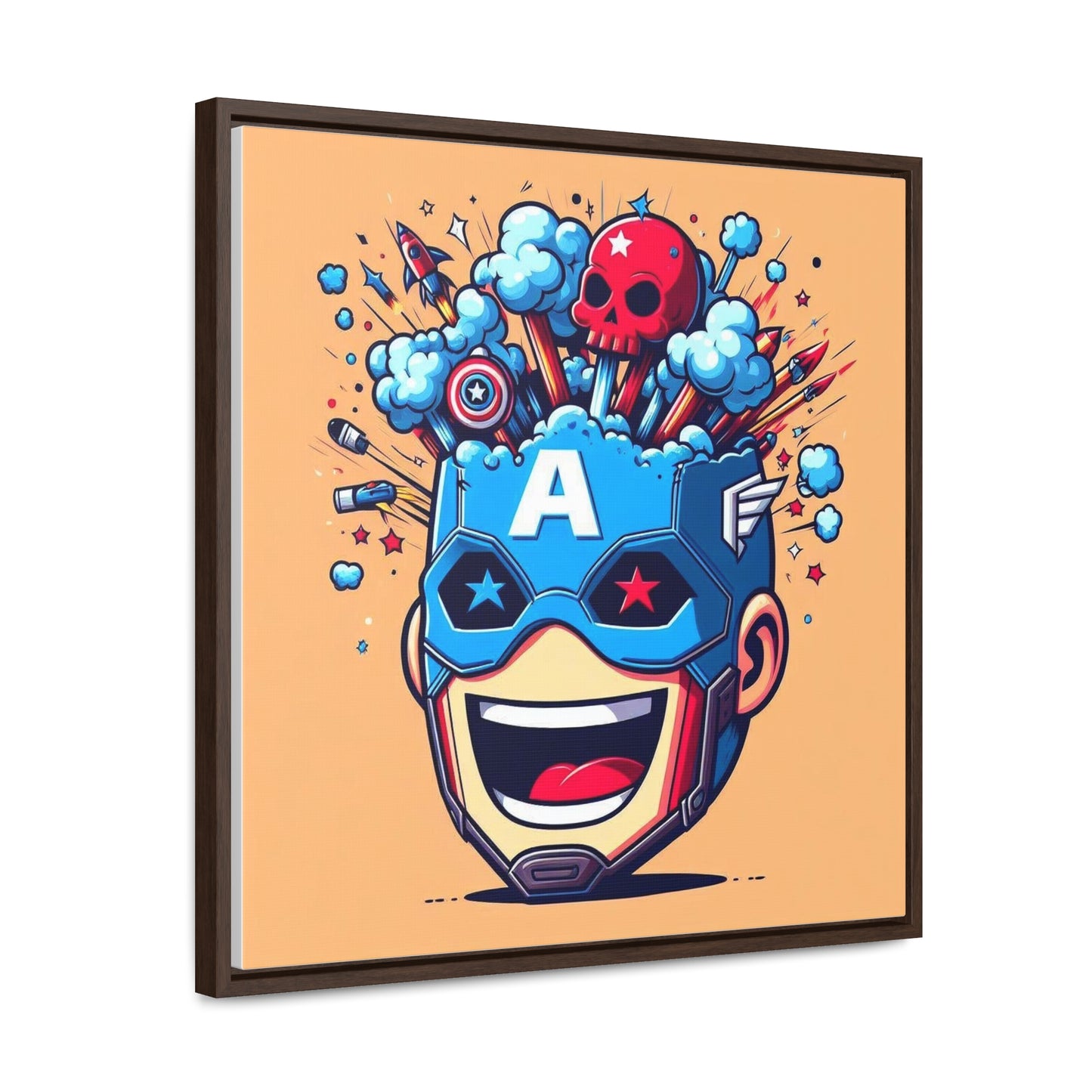 Captain America Pop Canvas Square Frame