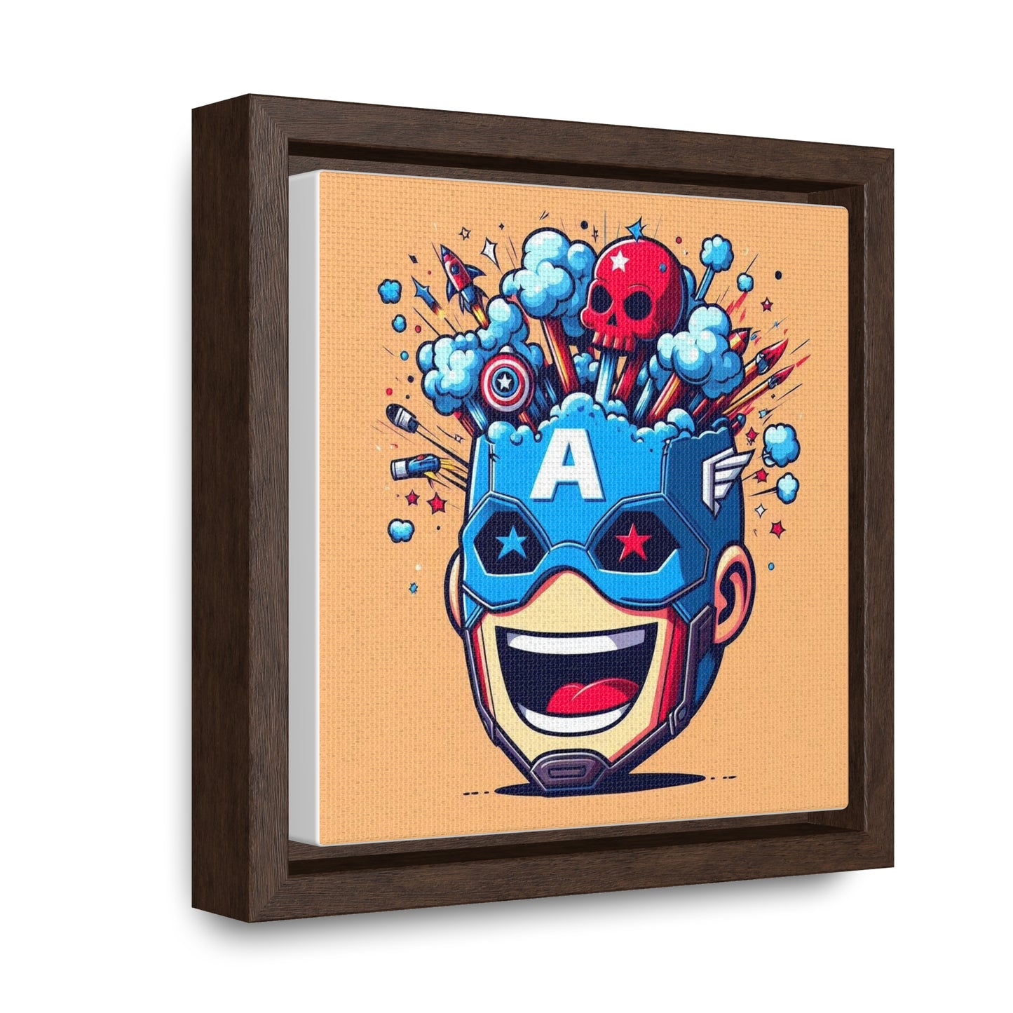 Captain America Pop Canvas Square Frame