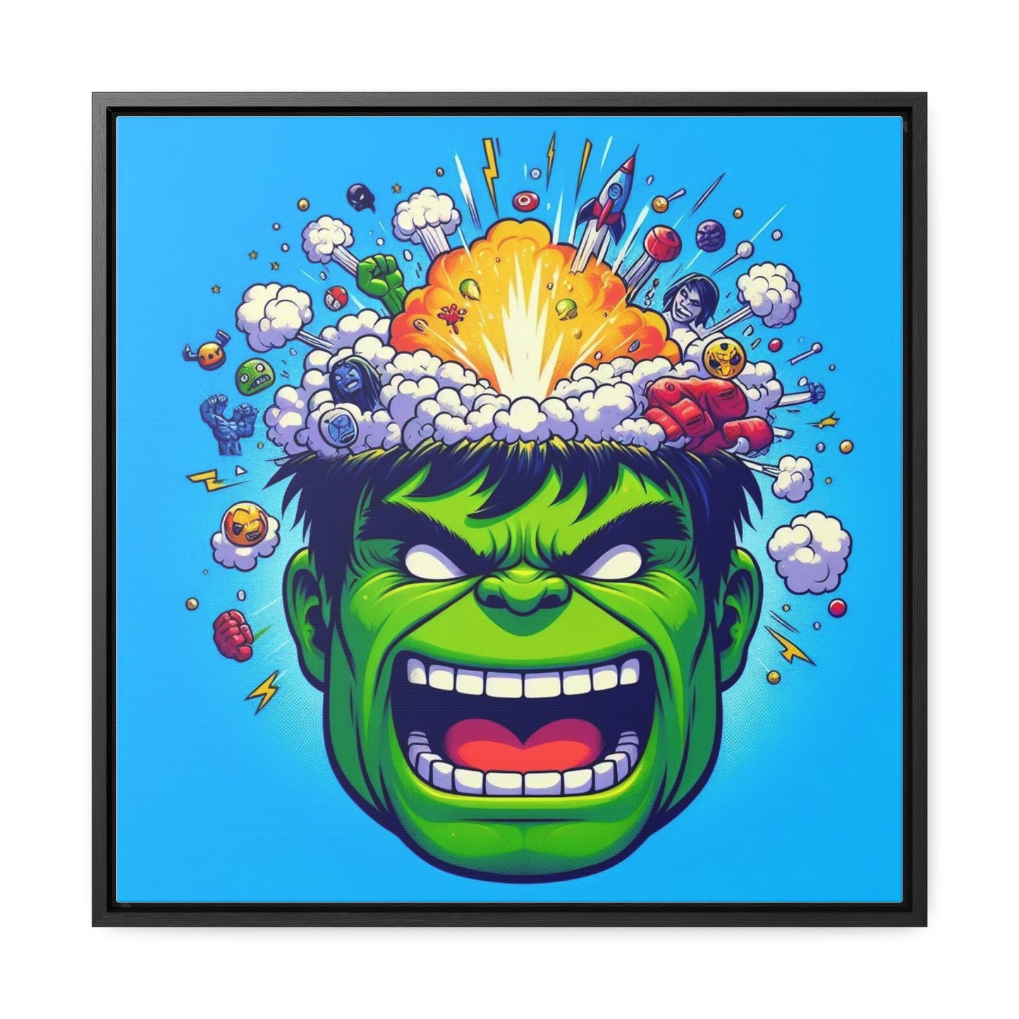 Hulk Pop Canvas Square Frame