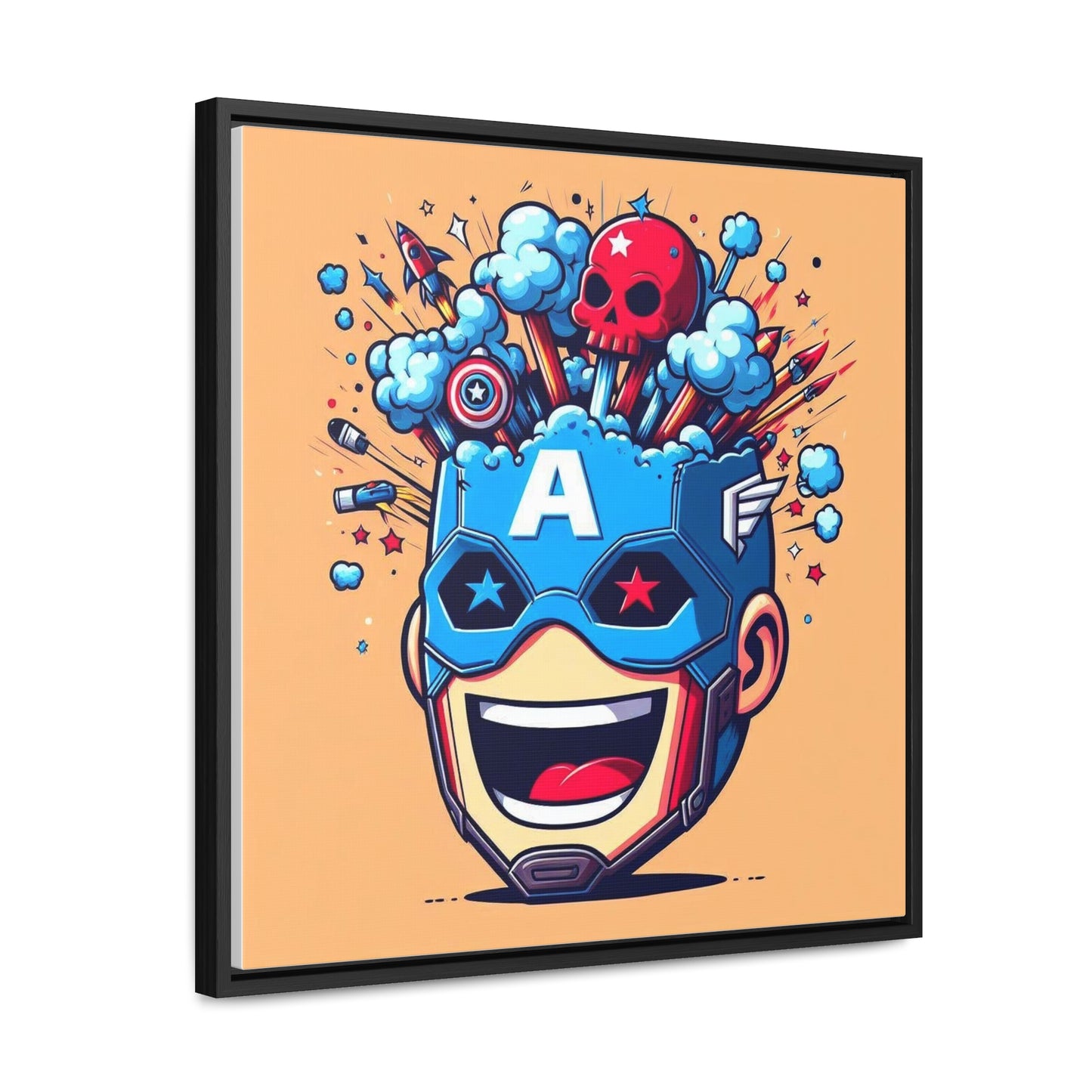 Captain America Pop Canvas Square Frame