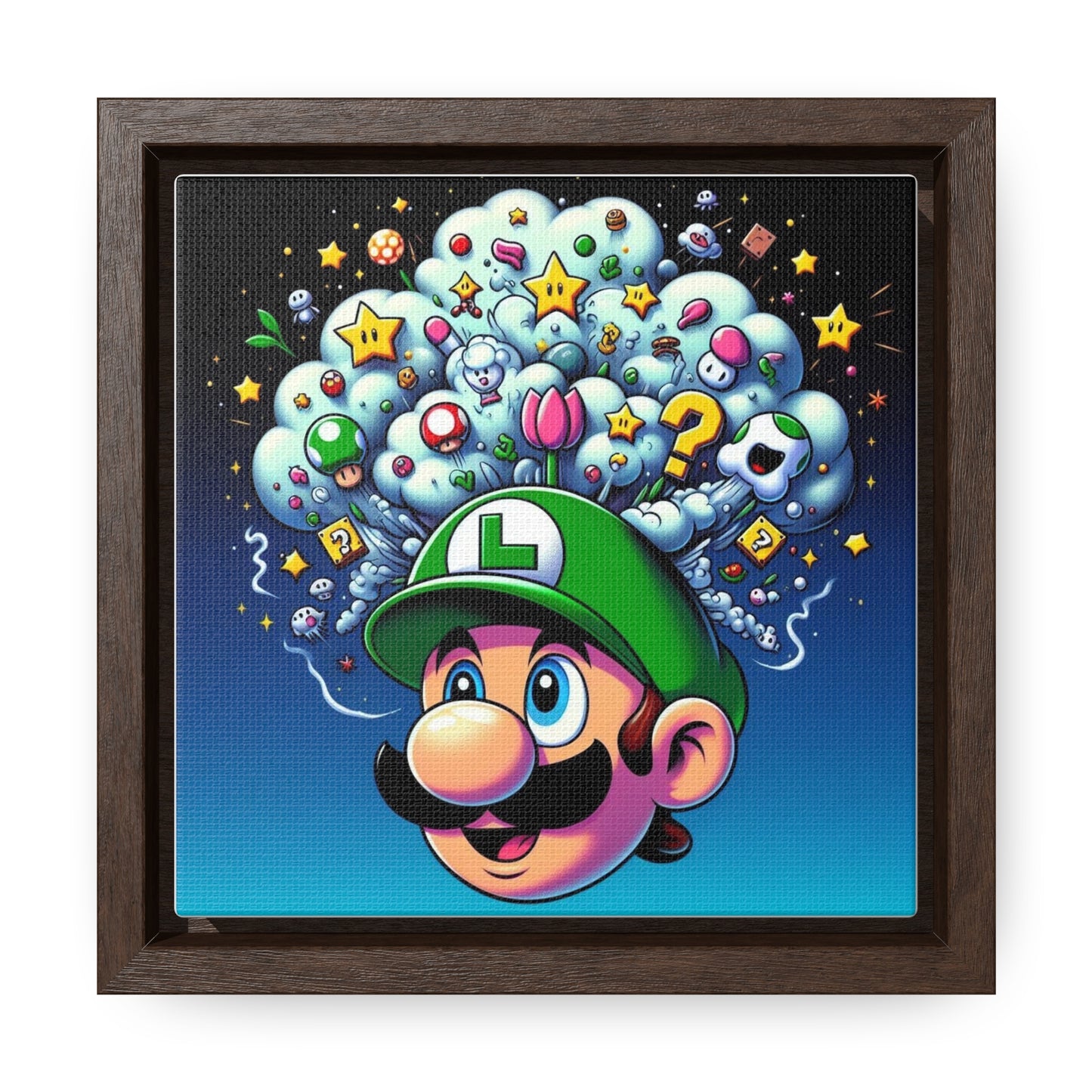 Luigi Pop Canvas Square Frame