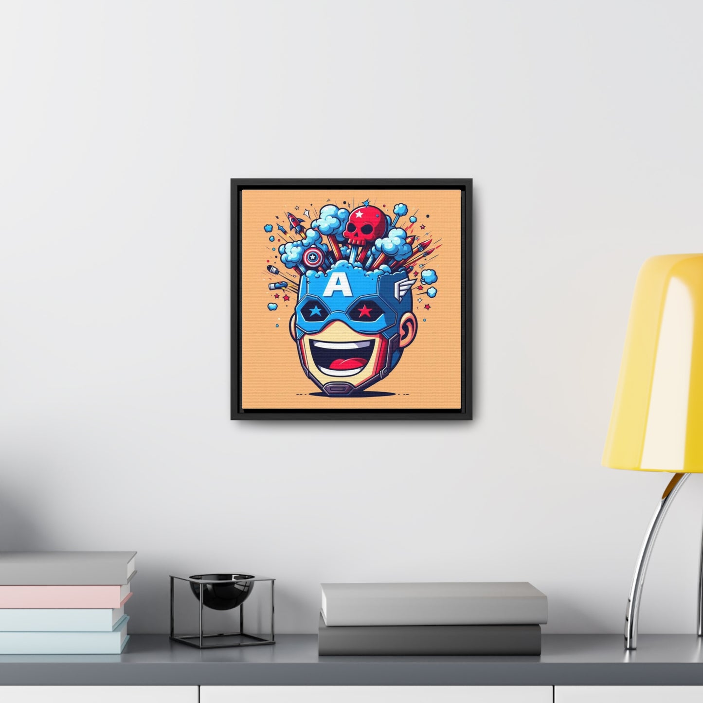 Captain America Pop Canvas Square Frame