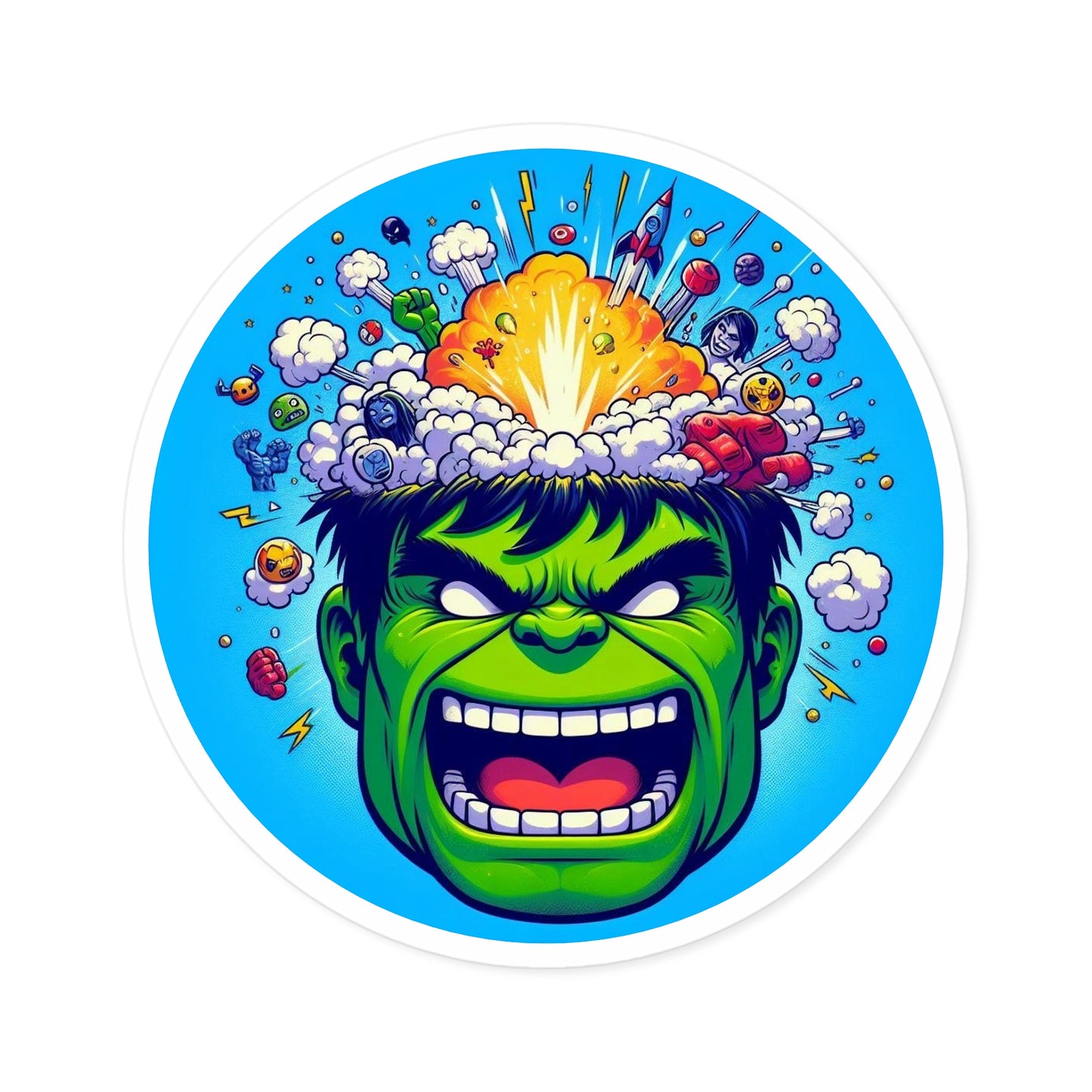 Hulk Smash Round Stickers