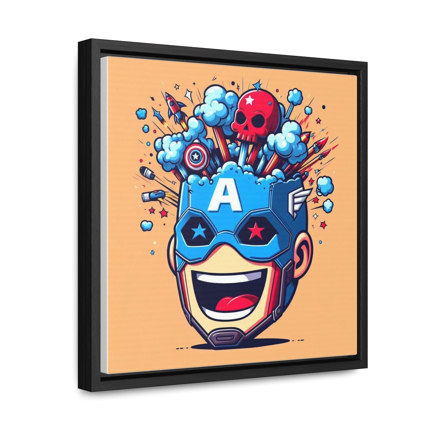 Captain America Pop Canvas Square Frame