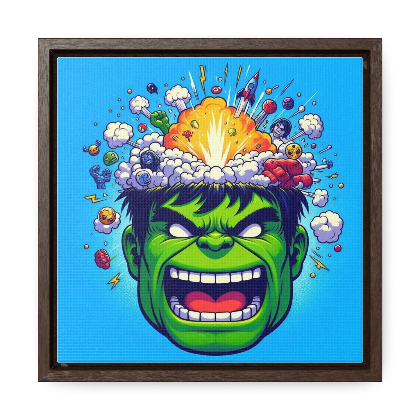 Hulk Pop Canvas Square Frame