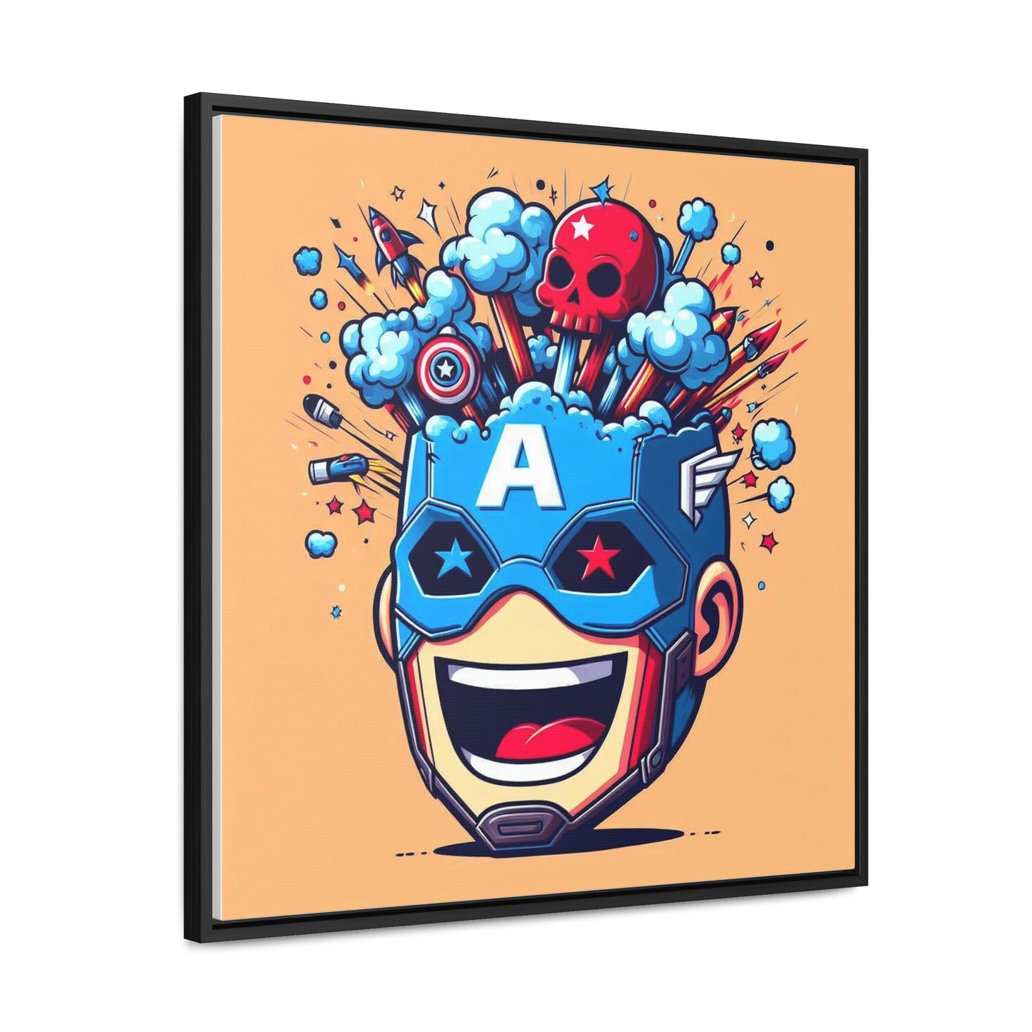 Captain America Pop Canvas Square Frame