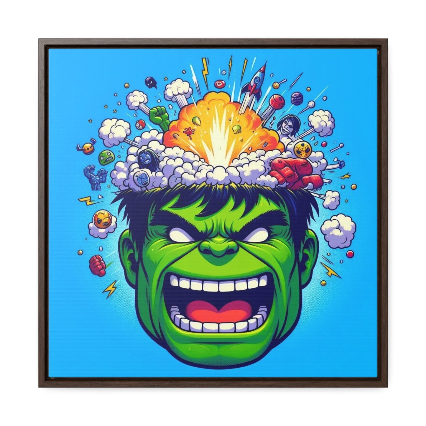 Hulk Pop Canvas Square Frame