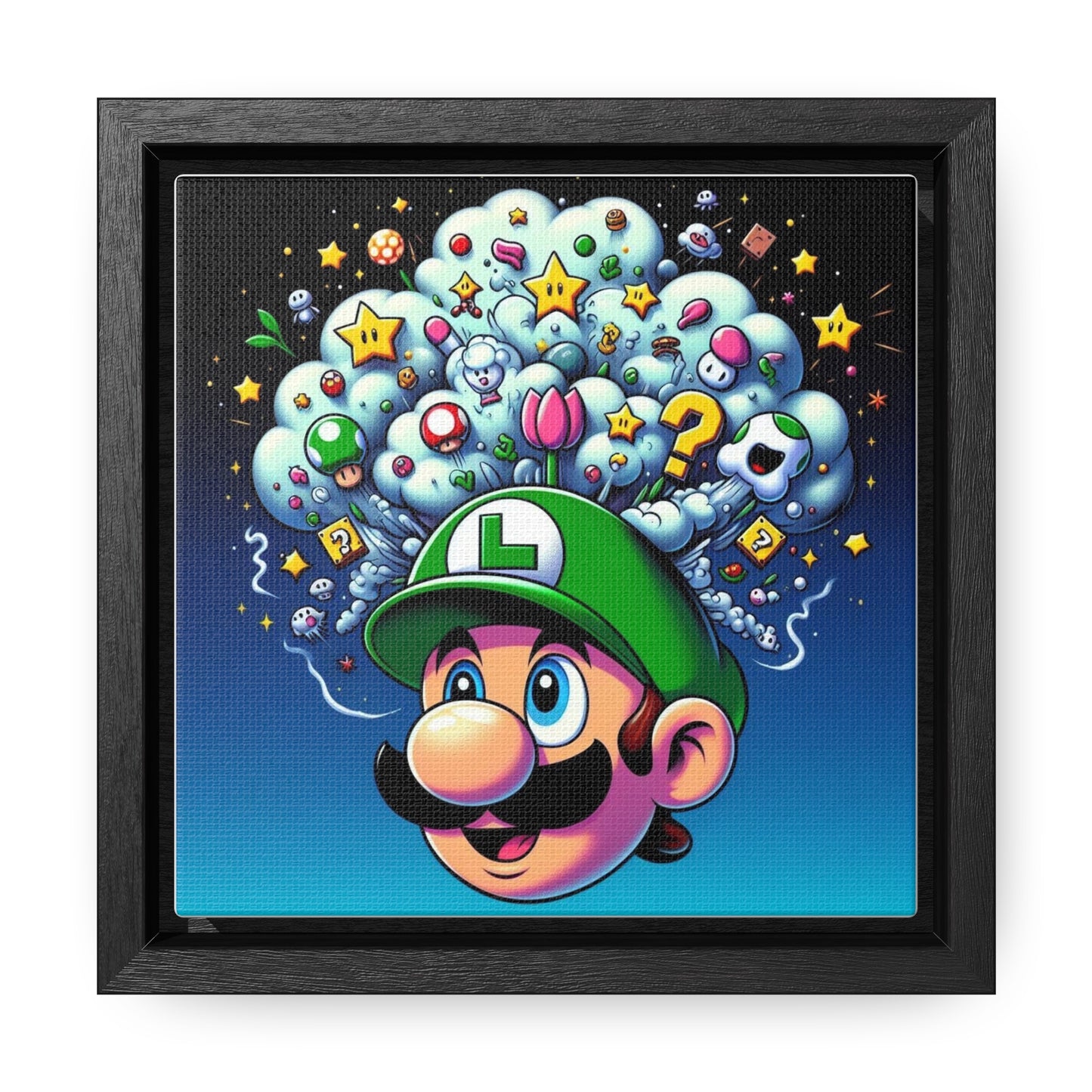 Luigi Pop Canvas Square Frame