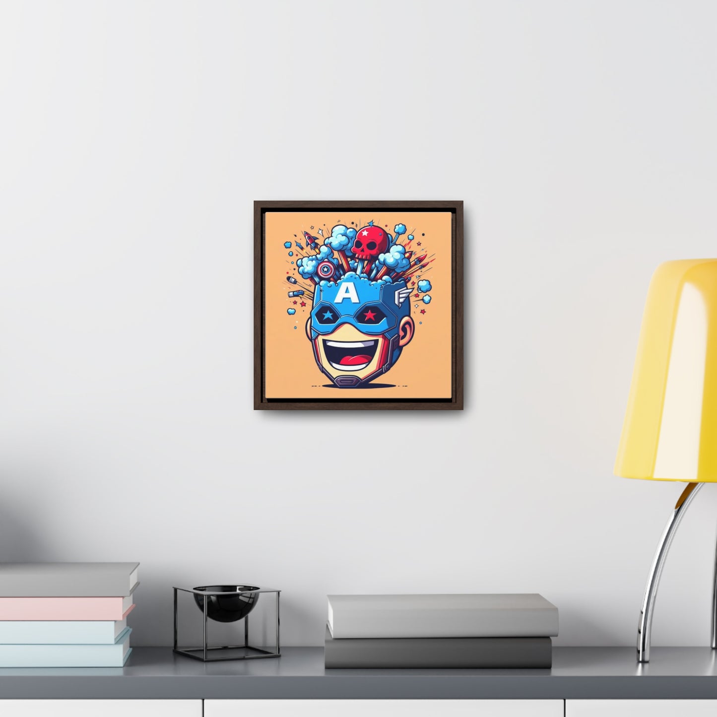Captain America Pop Canvas Square Frame