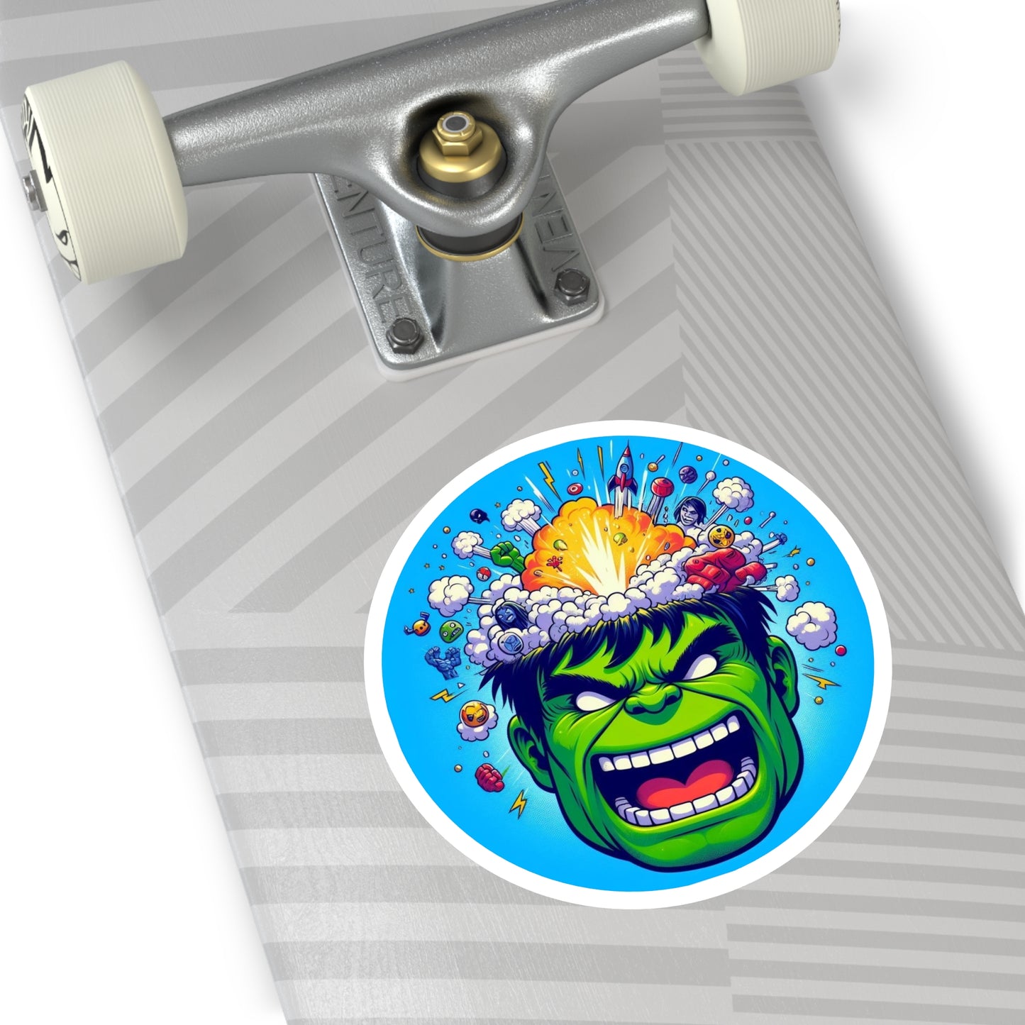 Hulk Smash Round Stickers