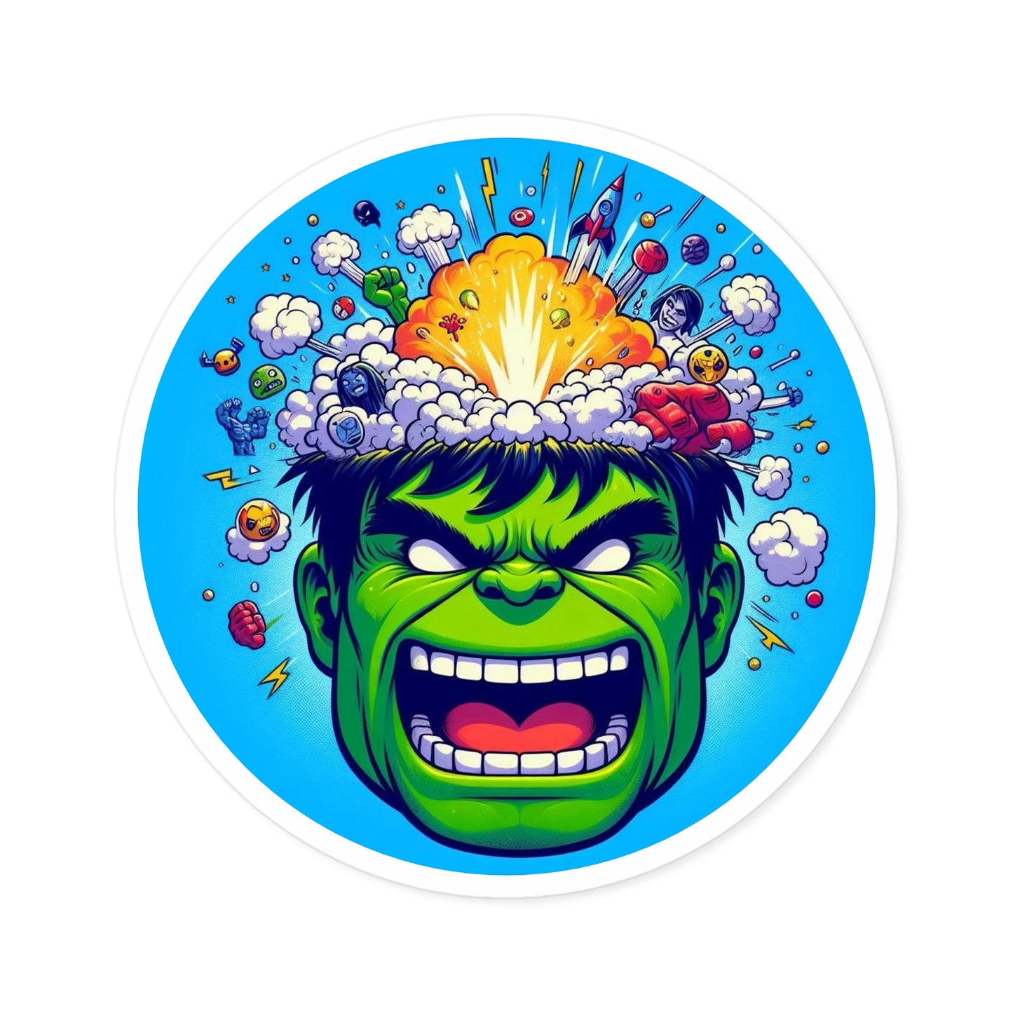 Hulk Smash Round Stickers