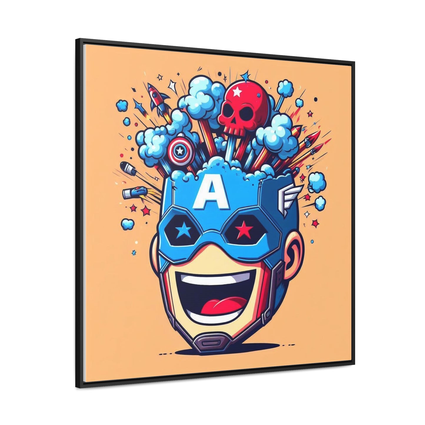 Captain America Pop Canvas Square Frame