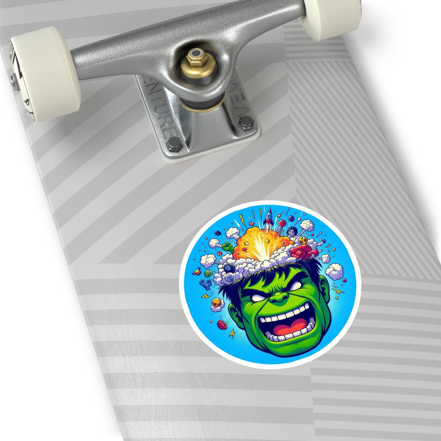 Hulk Smash Round Stickers