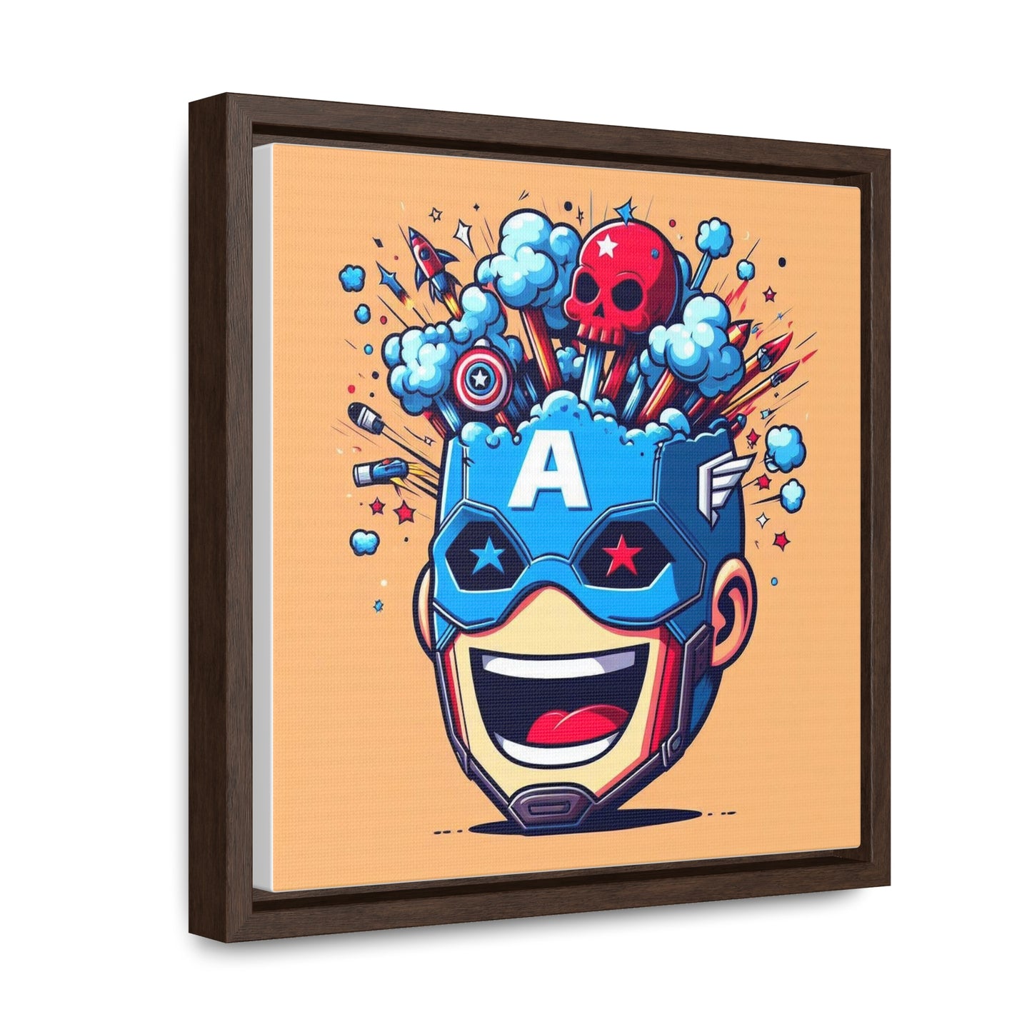 Captain America Pop Canvas Square Frame