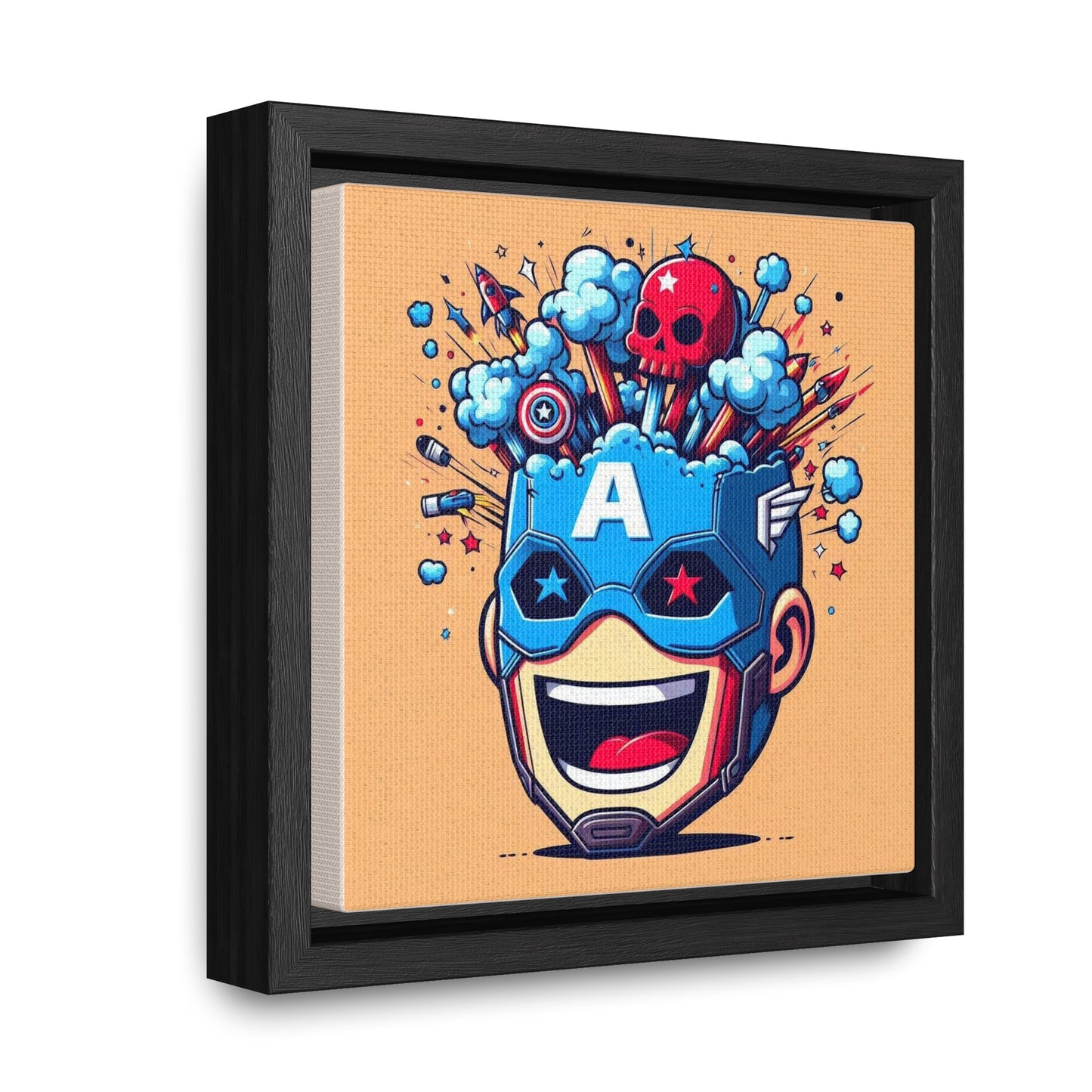 Captain America Pop Canvas Square Frame