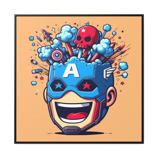 Captain America Pop Canvas Square Frame